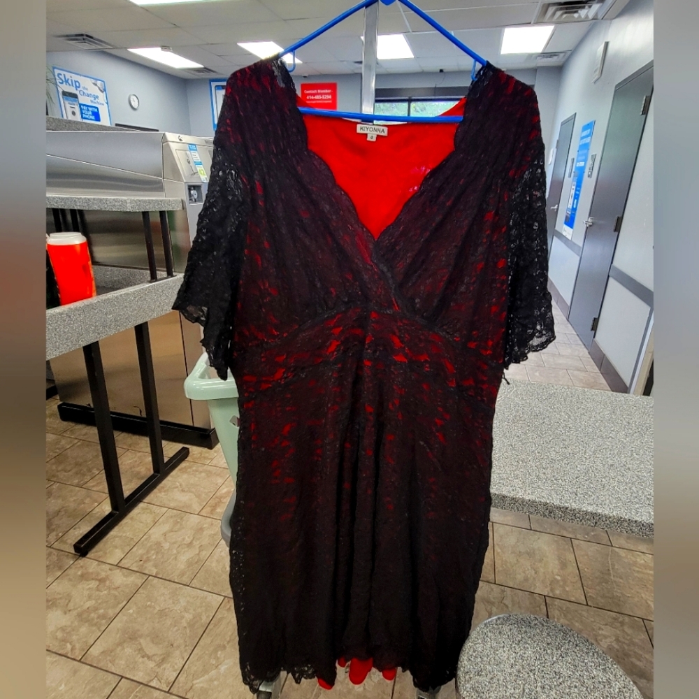Kiyonna size 4 plus size black lace dress